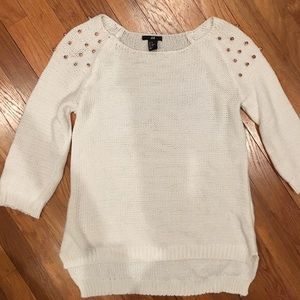 Embellished Raglan Knit